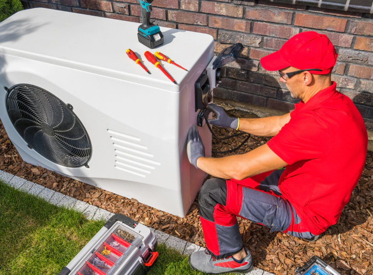 technician repairing heat pump acworth ga